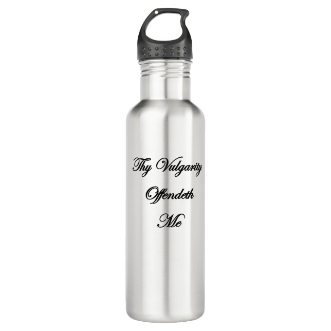 quotable stainless steel water bottle (Front)