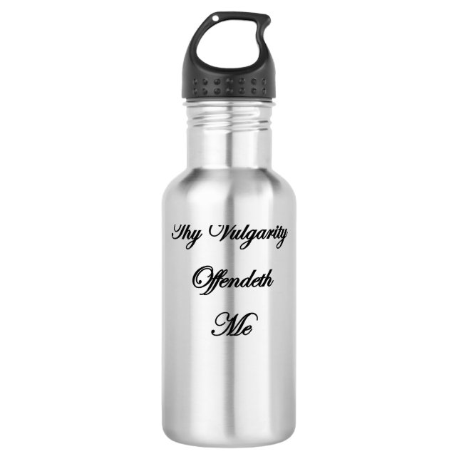 quotable stainless steel water bottle (Front)