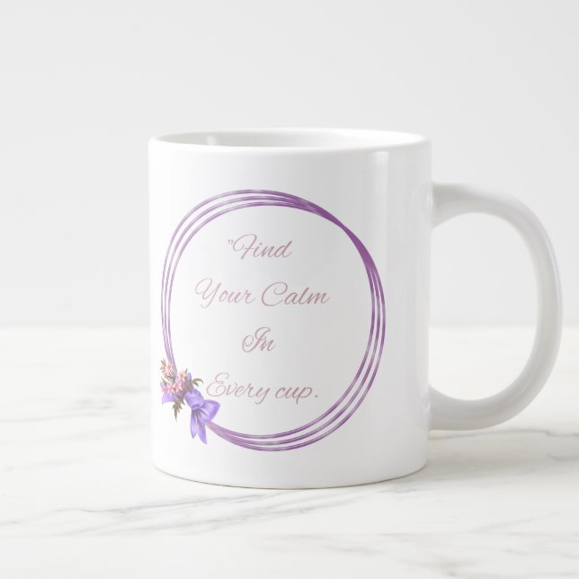 Quotation and floral mug design (Right)