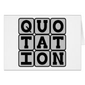 Quotation, Famous Words (Front Horizontal)