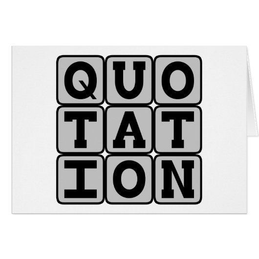 Quotation, Famous Words Cards (Front Horizontal)