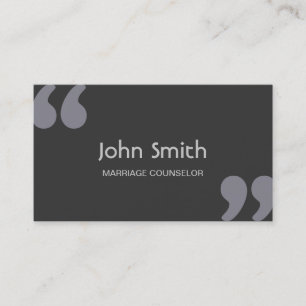 Quotation Marks Marriage Counseling Business Card