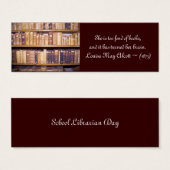 Quotation mini-bookmark/School Librarian Day (Front & Back)