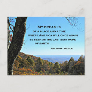 Quote about America by Abraham Lincoln Postcard