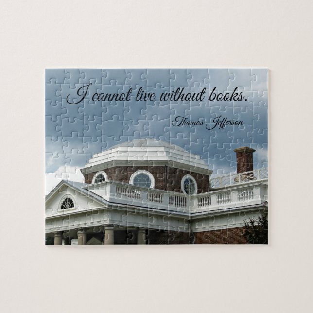 Quote about Books by Thomas Jefferson Jigsaw Puzzle (Horizontal)