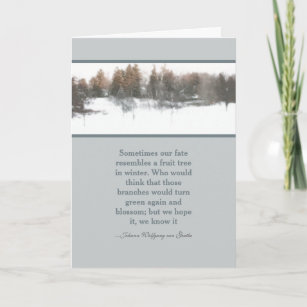 QUOTE ABOUT CHANGING SEASONS AND HOPE/WINTER SCENE CARD