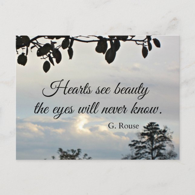 Quote about inner beauty postcard (Front)