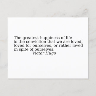 Quote about life postcard