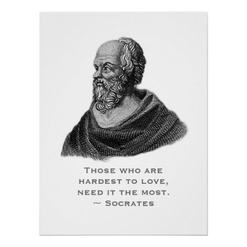 Quote about Love Philosopher Socrates Poster