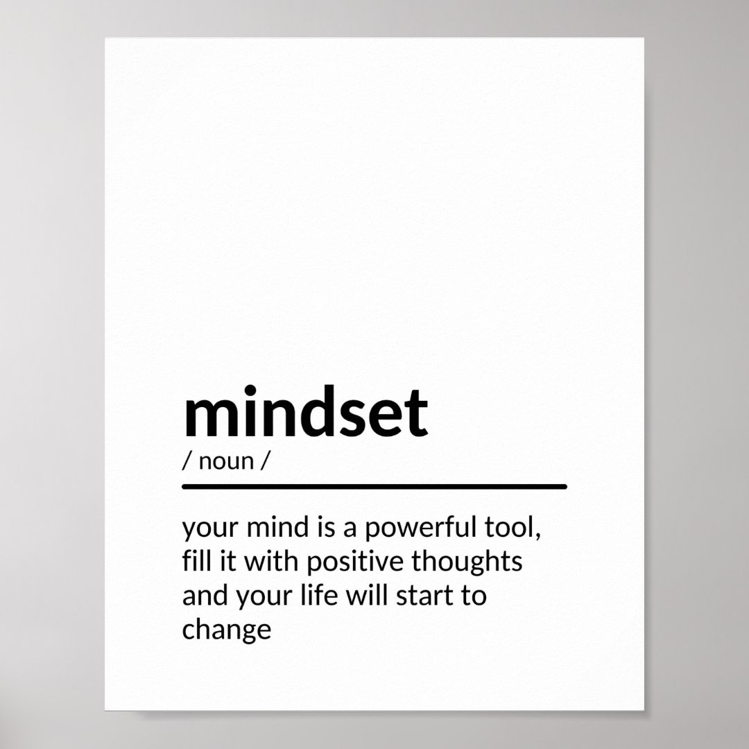 Quote about Mindset Poster | Zazzle