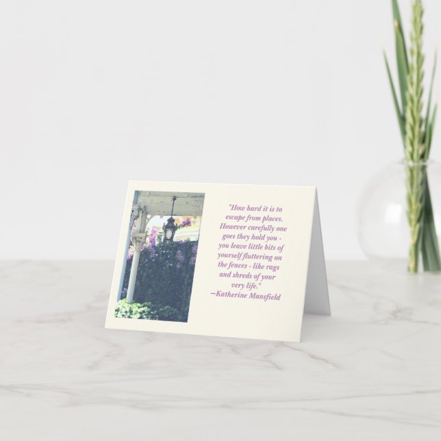 QUOTE ABOUT MOVING AND SAYING GOODBYES CARD (Front)