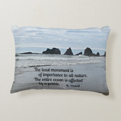 Quote about Nature by B Pascal Decorative Pillow