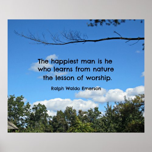 Quote about nature by Emerson Poster