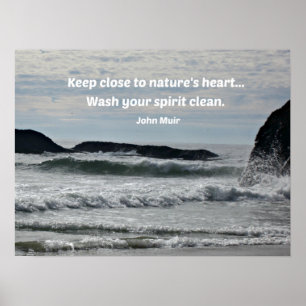 Quote about nature by John Muir Poster