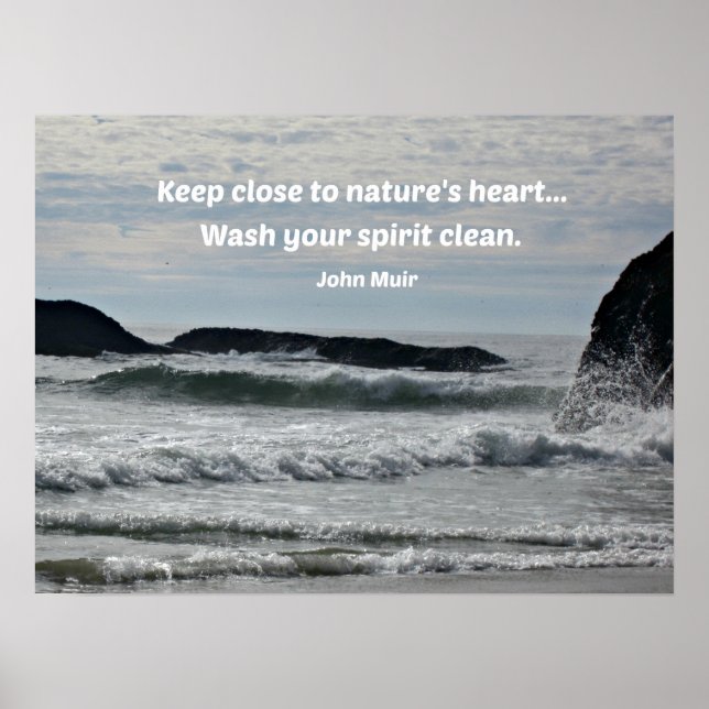 Quote about nature by John Muir Poster (Front)