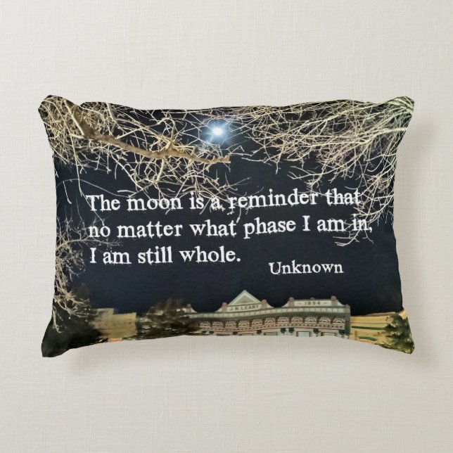 Quote about self worth. accent pillow (Front)