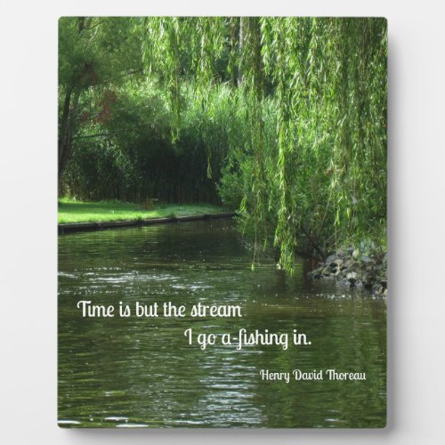 Quote about time and fishing plaque