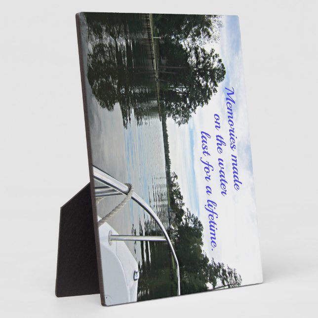 Quote about time spent on the water. plaque (Side)
