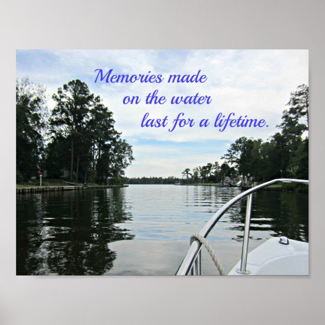 Quote about time spent on the water. poster (Front)