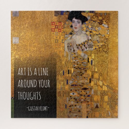 Quote Adele Gustav Klimt Jigsaw Puzzle