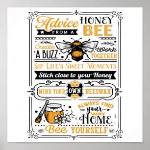 Quote Advice from a honey bee Poster