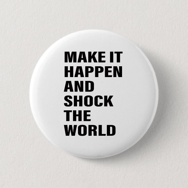 Quote Art Success Life Tips Word Text Art Button (Front)