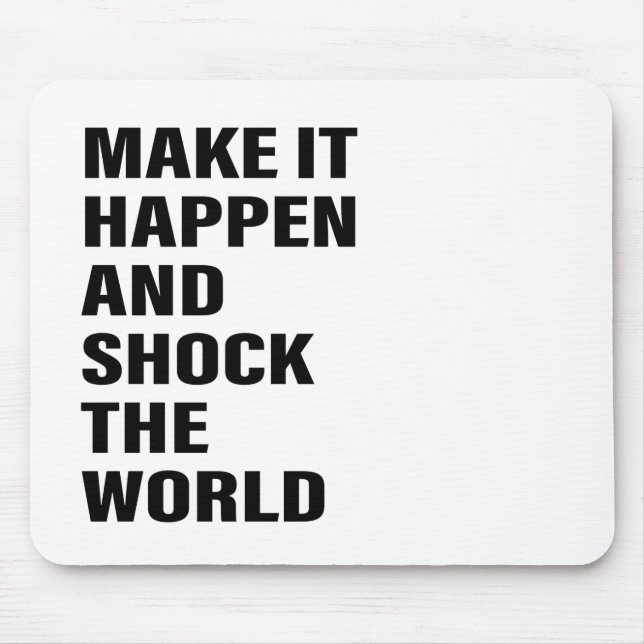 Quote Art Success Life Tips Word Text Art Mouse Pad (Front)