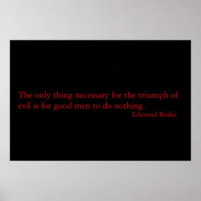 Quote by Burke Poster (Front)