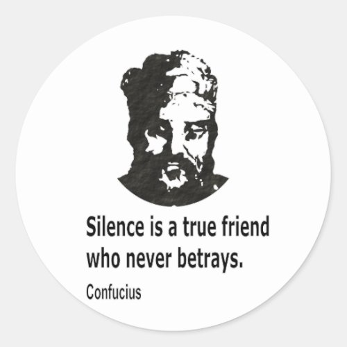 Quote By Confucius Classic Round Sticker