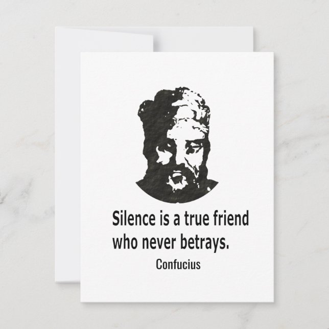 Quote By Confucius Note Card (Front)
