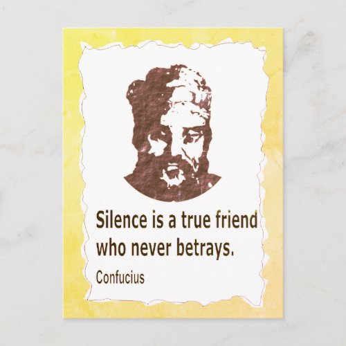 Quote By Confucius Old Torn Paper Texture Postcard