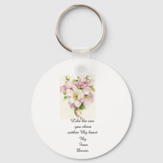 Quote by Feon Davis with flower keychain