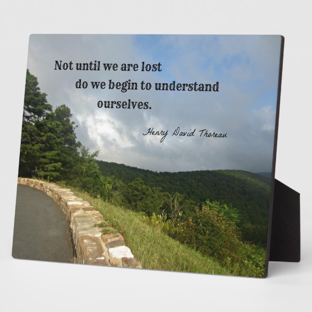 Quote by Henry David Thoreau about understanding. Plaque (Side)