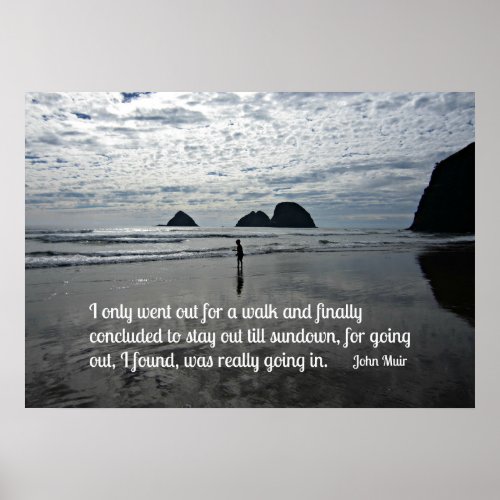 Quote by John Muir about nature Poster