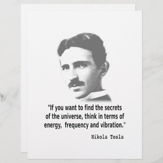 Quote By Nikola Tesla (Front/Back)