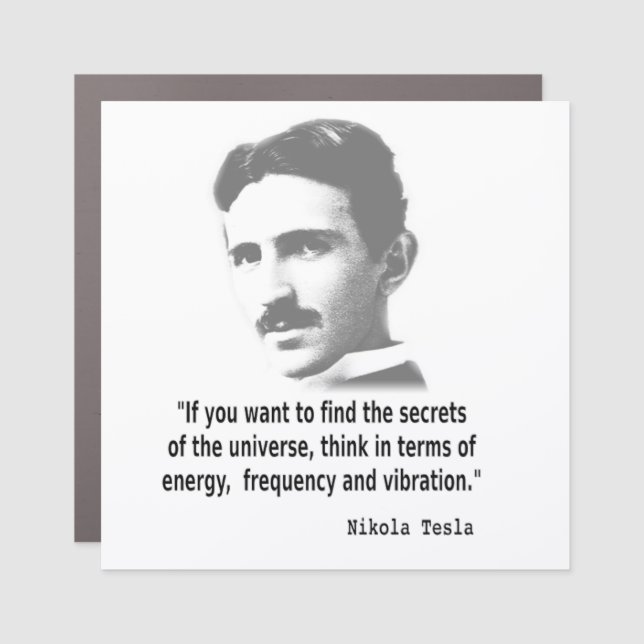 Quote By Nikola Tesla Car Magnet (Front)