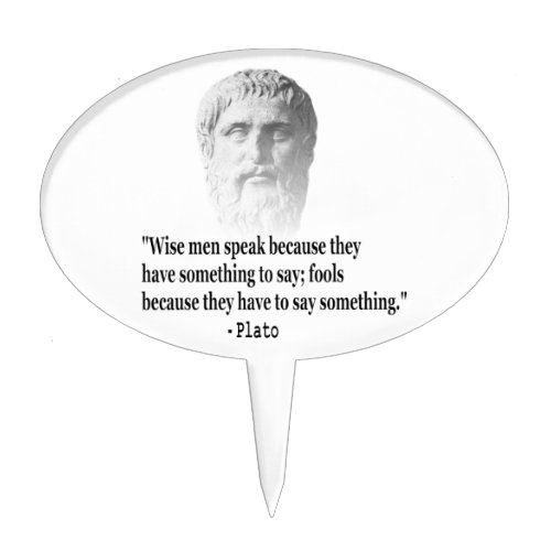 Quote By Plato Cake Topper