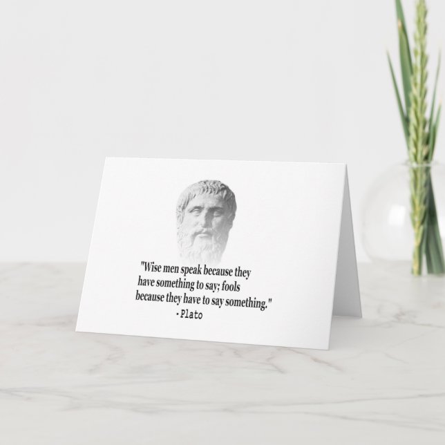 Quote By Plato Card (Front)