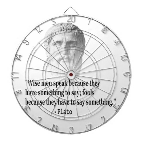 Quote By Plato Dartboard