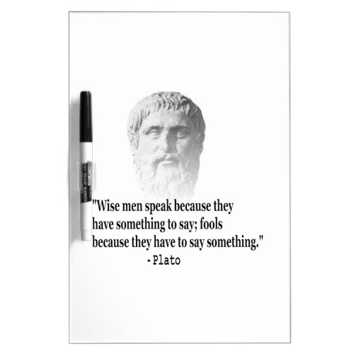 Quote By Plato Dry Erase Board