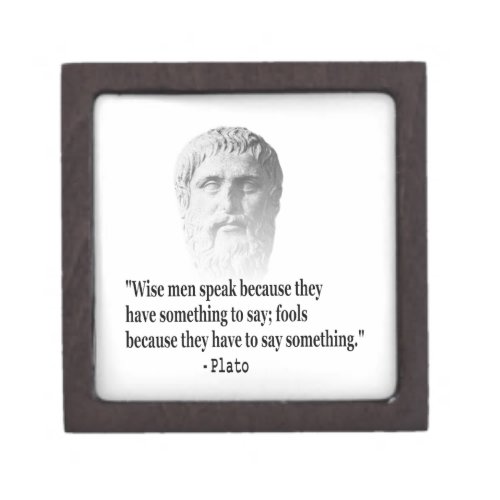 Quote By Plato Jewelry Box