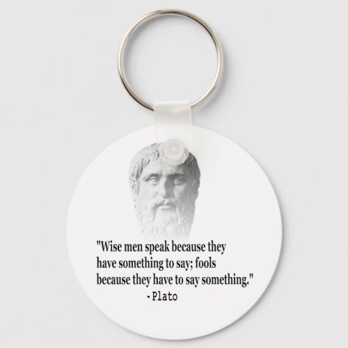 Quote By Plato Keychain