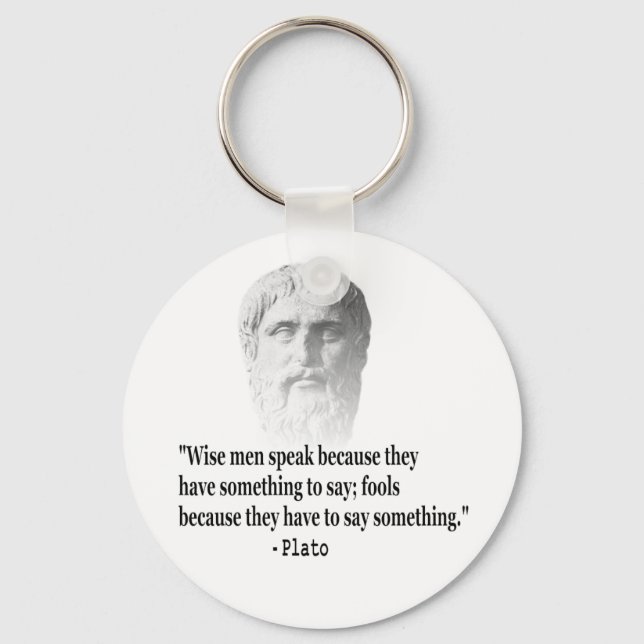 Quote By Plato Keychain (Front)