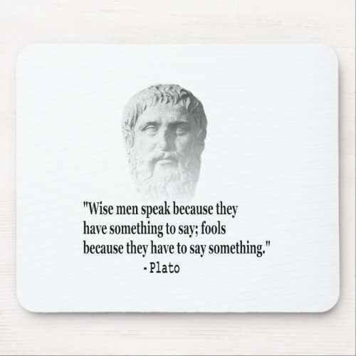 Quote By Plato Mouse Pad