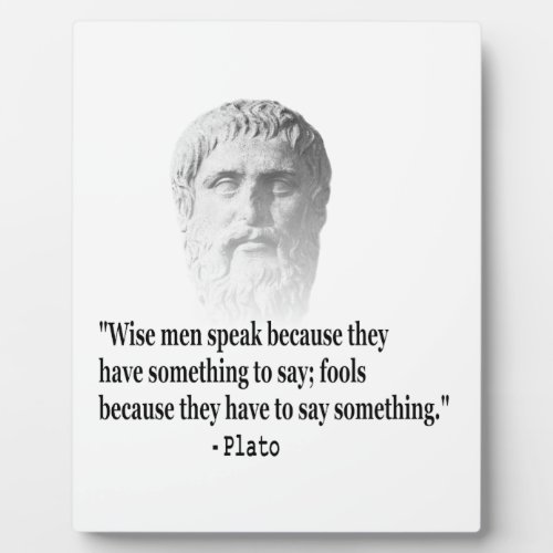 Quote By Plato Plaque