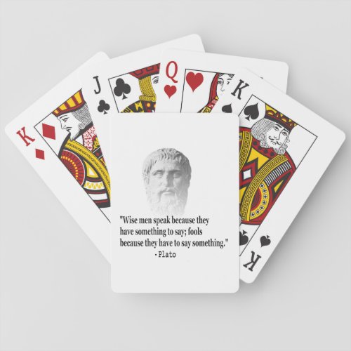 Quote By Plato Poker Cards