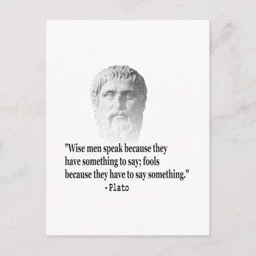 Quote By Plato Postcard