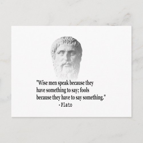 Quote By Plato Postcard