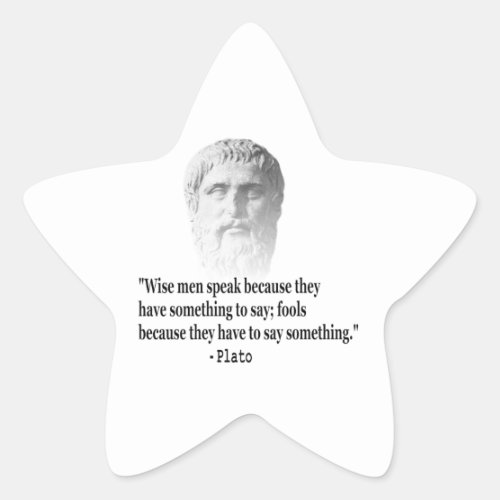Quote By Plato Star Sticker