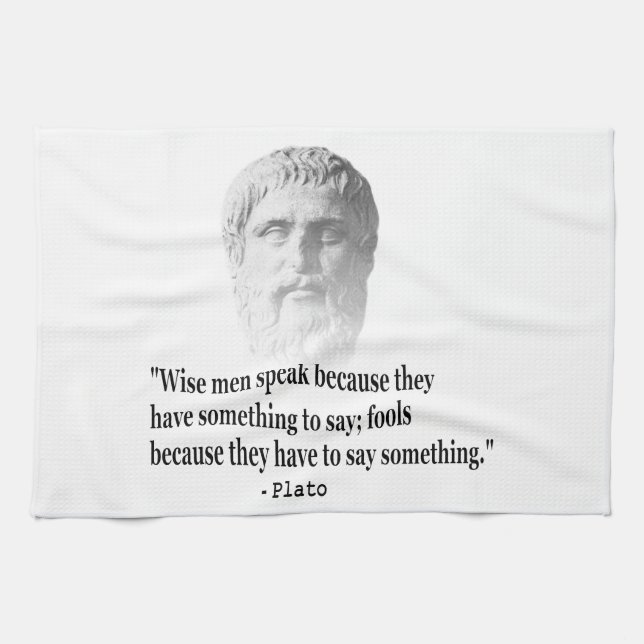 Quote By Plato Towel (Horizontal)